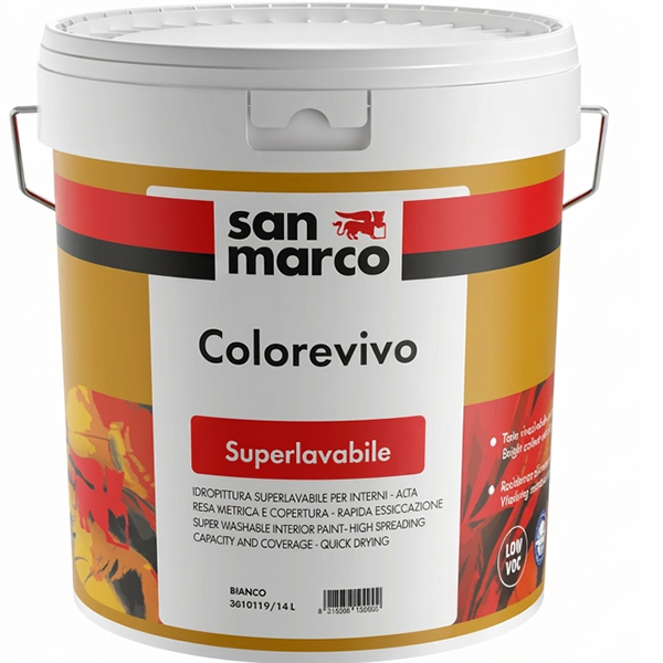 SAN Marco Colorevivo Idropittura Superlavabile per Esterni ed Interni - SAN MARCO